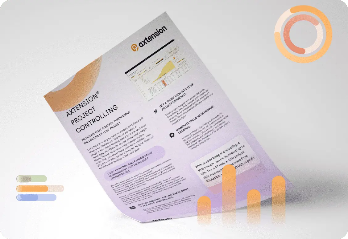 Image showing a preview of the Axtension Project Controlling cheat sheet.